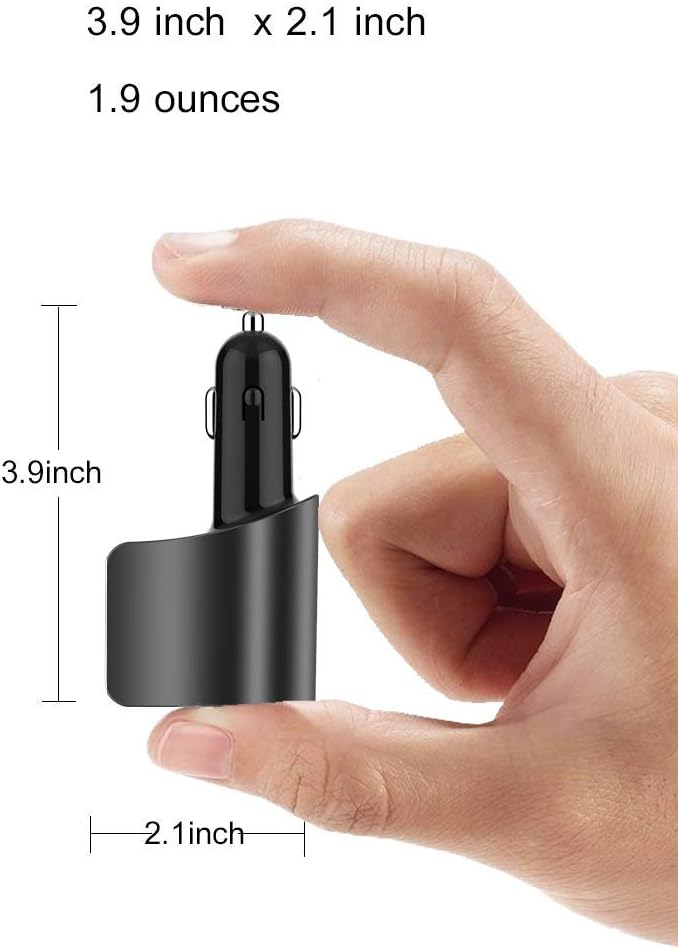 LIHAN 3 USB Car Charger, QC3.0 Output, Cigarette Lighter Adapter, 12V/24V Outlet Plug, Voltage Meter, Compatible for iPhone,iPad, Samsung, USB Charging Devices