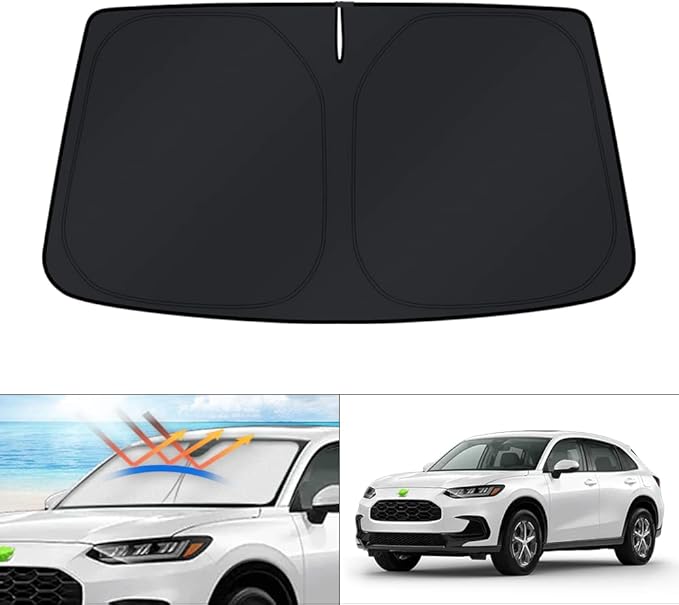 KUST Windshield Sun Shade for Honda HRV Accessories 2023-2024 2025 2026 HR-V Sunshade Window Sun Visor Protector Foldable Blocks UV Rays Keep Car Cooler