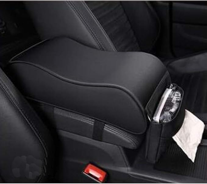 WJSKDQ Car Armrest Cushion Soft Memory Foam Car Armrest Cushion Armrest for Car Center Console Black