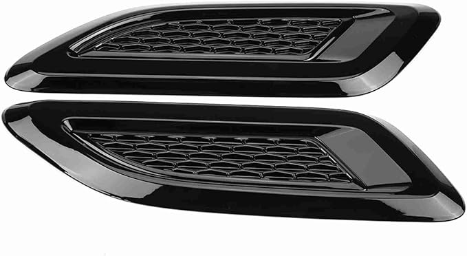 Exterior Hood Air Vent Outlet Wing Trim ABS Plastic Hood Air Vent Trim Replacement for 2012-2018 Sport 2014-2018 Discovery 4 2010-2016 2 2007-2014 (All Black)