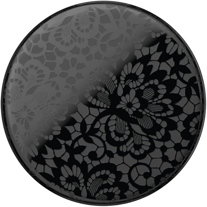 PopSockets Adhesive Phone Grip, Holder, Phone Stand, Black - Lace Noir