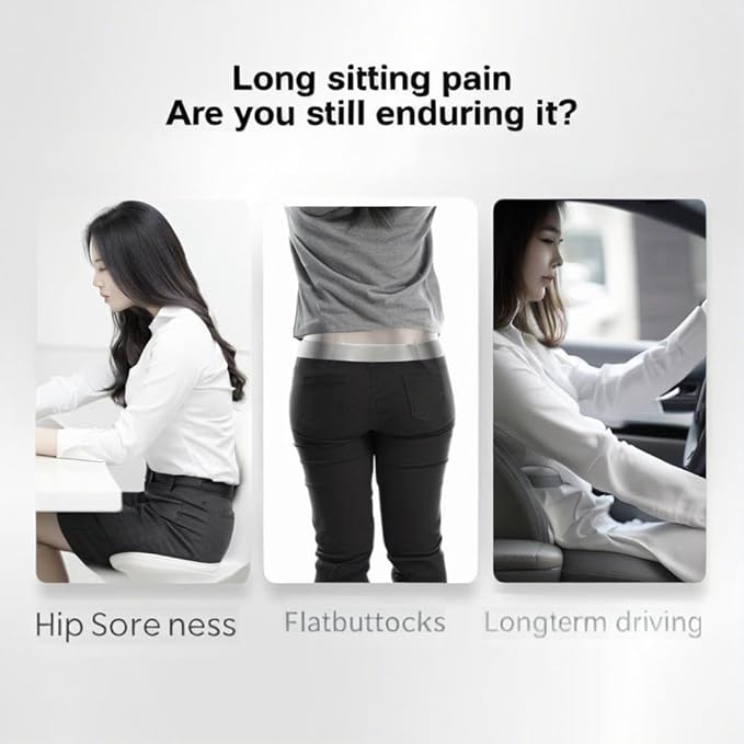 L-Shaped Memory Foam Seat Cushion with Lumbar Support-Ergonomic Car & Office Chair Cushion for Sciatica, Coccyx & Back Pain Relief Supports Hips & Back for Drivers & Long Sitting (Green)