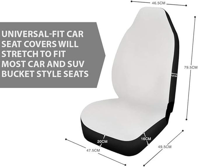 BIGCARJOB Customized Funny Universal Fit Auto Drive Car Seat Covers Durable Personality Saddle Blanket Put Your Image Here, 2Packs