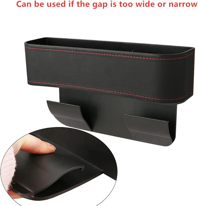 JEYODA Car Seat Gap Filler Organizer, Car Organizer Front Seat, Pack Auto Console Side Storage Box with Cup Holders，Car Organizers and Storage for Holding Phone, Sunglasses, Wallet 1PC (brown)