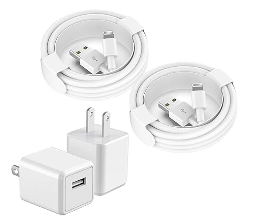 iPhone Charger,[Apple MFi Certified] i Phone Charger 2Pack 3FT Lightning Cable i Phone Charging Cord USB Wall Chargers Travel Plug Adapter for iPhone 14 Pro Max/14 Plus/14/13 Mini/12/11/XS/XR/X/8/7/SE