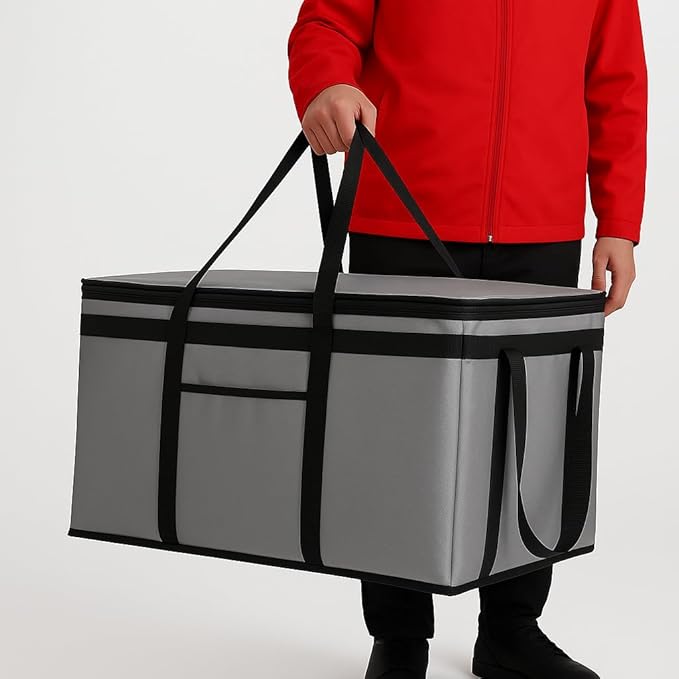musbus 2 pack XXXL Gray Insulated Food Delivery Bag Cooler Bags Keep Food Warm Catering Therma Catering cooler bags keep food warm catering therma catering shopper accessories hot