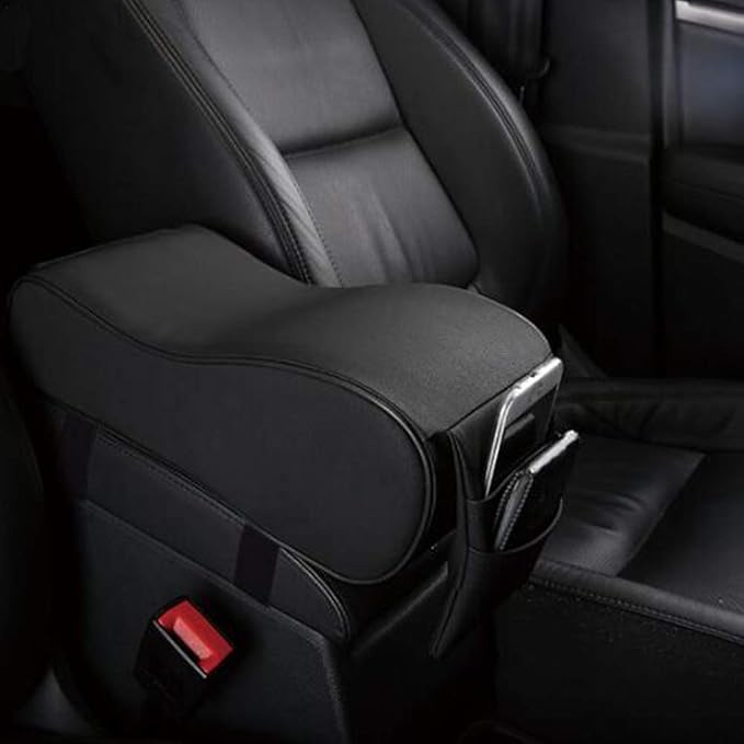 WJSKDQ Car Armrest Cushion Soft Memory Foam Car Armrest Cushion Armrest for Car Center Console Black