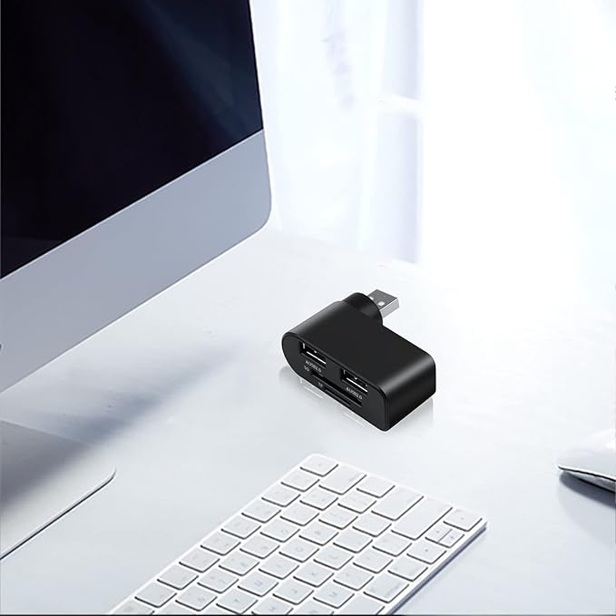 4 in 1 USB 2.0 Hub Docking Station 1 Usb2.0 480Mbps Rotatable Splitter Card Fast Reader for Laptop Notebook USB 2.0 Splitter Motherboard for Laptop Hub for Pc