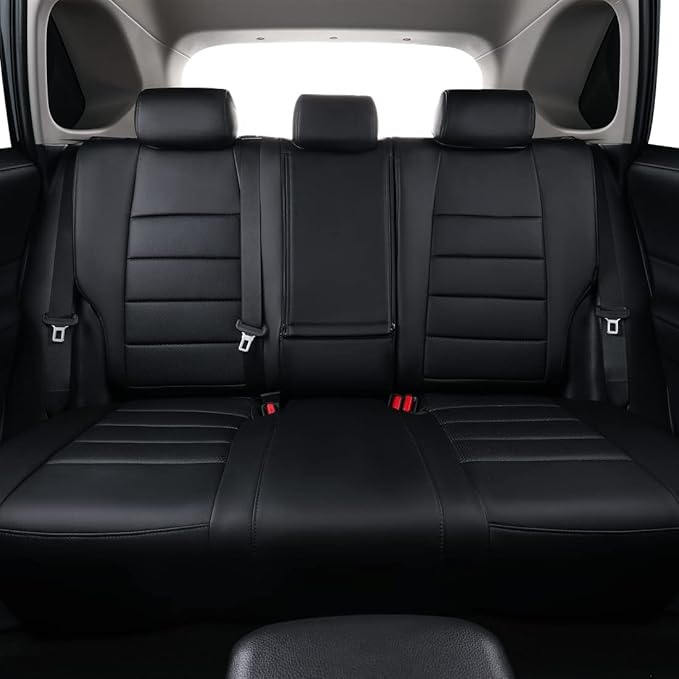 coverdream Custom Seat Covers Compatible with Select Toyota RAV4 Hybrid 2016 2017 2018 Models - Leatherette (Black,Full Set)