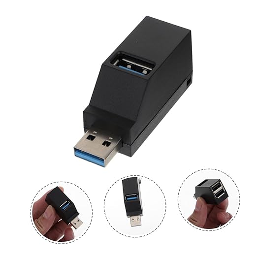 COHEALI Port USB Hub Portable Data Splitter Powered USB Expander for Laptop Computer Accessories Compatible with Hard Drives Keyboards Mice Flash Drives Printers Tablets Plug and Play