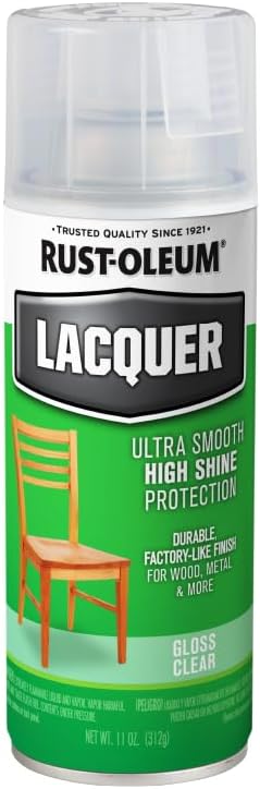 Rust-Oleum 1906830 Lacquer Spray Paint, 11 oz, Gloss Clear
