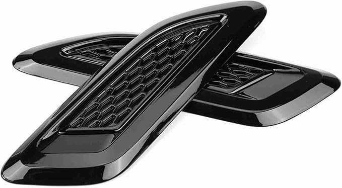 Exterior Hood Air Vent Outlet Wing Trim ABS Plastic Hood Air Vent Trim Replacement for 2012-2018 Sport 2014-2018 Discovery 4 2010-2016 2 2007-2014 (All Black)