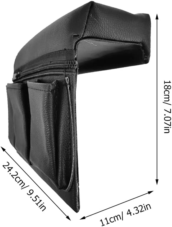 Armrest Pad Organizer, Car Storage Box Auto Side Door Armrest Pad Car Console Side Organizer Arm Rest for Accessory Universal s Leather