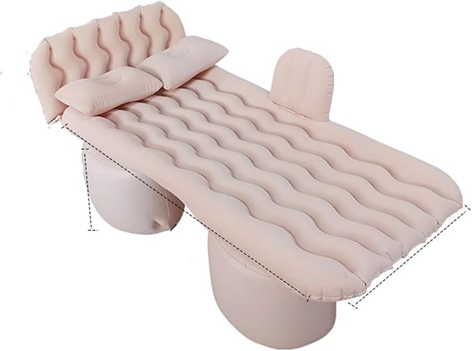 Car Air Mattress for Ford Maverick 2022 2023 2024, Inflatable Car Bed for Back Seat Sleeping, Soft Car Inflatable Bed Back Seat Mattress Airbed,A Beige
