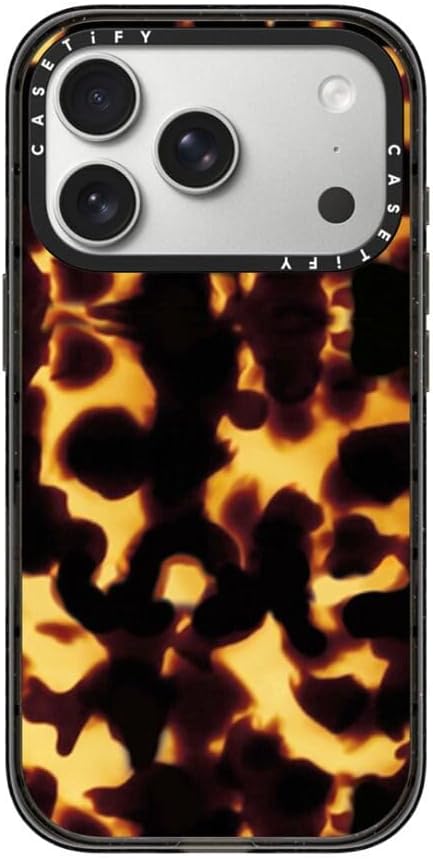 CASETiFY Impact iPhone 17 Pro Case [Slim/Compatible with Magsafe / 8.2 ft. 4X Military Grade Drop Protection] - Tortoiseshell - Clear Black
