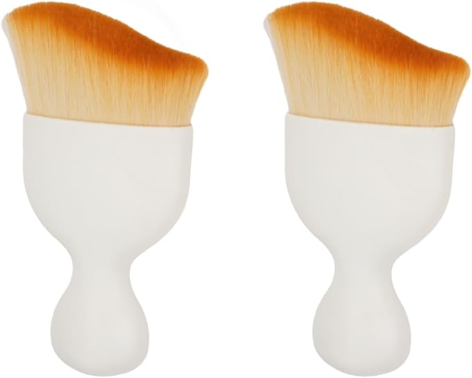 Car Interior Detailing Brush, Curved Dirt Dust Collectors, Car Interior Brush Car Cleaning Brush for Automotive Dashboard Interior Exterior, Skylight, Leather(White 2Pcs)