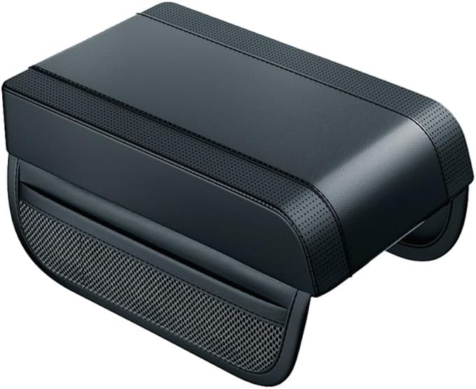 Shkalacar Car Armrest Box Pad, Car Center Console Leather and Memory Foam Heighten Cover, Car Accessories Interior Universal Arm Rest Cushion Pads for Most Automotive SUV Truck
