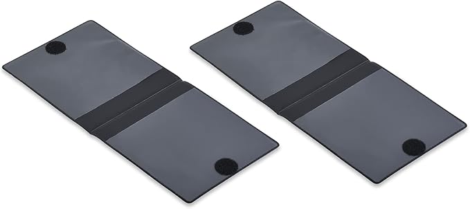 Andalus Auto Registration & Insurance Card Holder Pack of 2, Waterproof Essential Car Registration Holder with Hook & Loop Closure, Perfect for Every Vehicles Glove Boxes (Black - 5 1/8" x 4 5/8")
