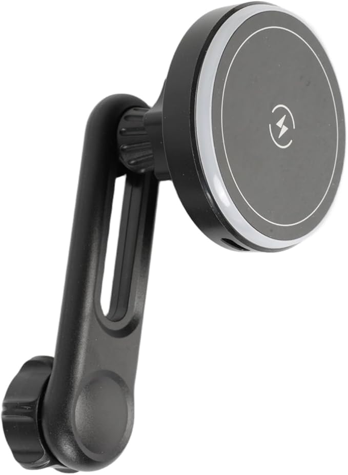 15W Magnetic Wireless Charging Phone Mount Base with 17mm Ball Socket & Adjustable 2-Inch Arm - Replacement for Car Air Vent Phone Holder, Compatible with MagSafe iPhone 17 16 15 14 13 12 Siries