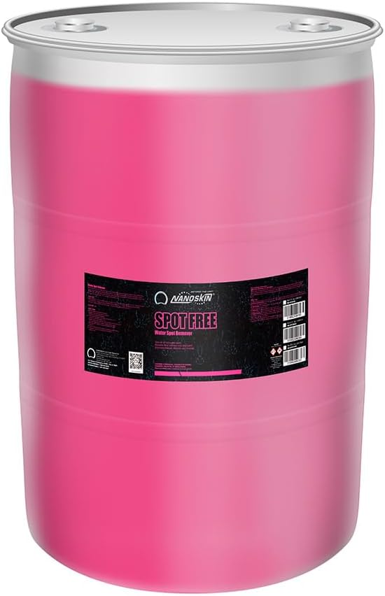 Nanoskin SPOT FREE Water Spot Remover 55 Gallons - Removes Water Spots & Surface Acid Rain | Safe for Chrome and All Painted Surfaces | Acid-Based Cleaner | Prepares Surface for Waxing | 4:1 Dilution