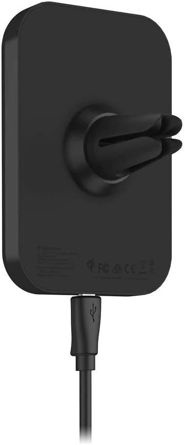 mophie Wireless Charging Car Vent Mount for mophie cases with Charge Force wireless power – Black