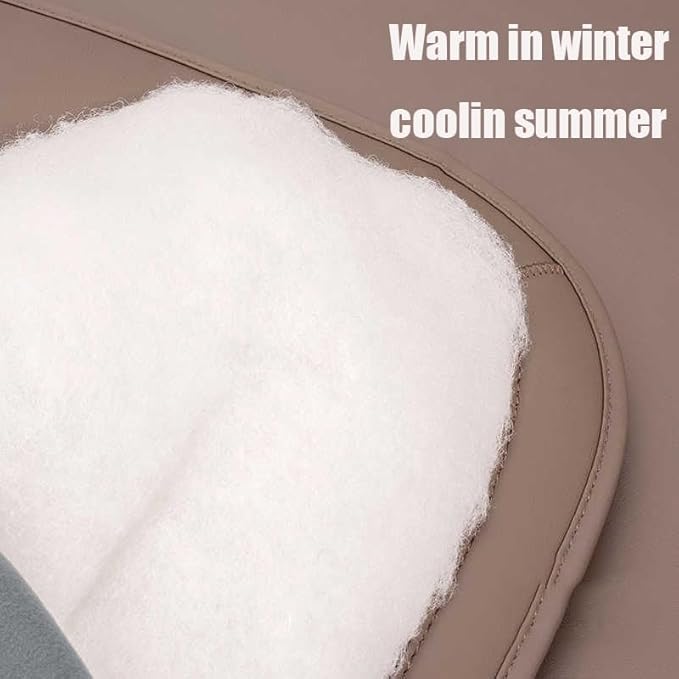 2026 New Skin-Friendly & Dirt-Repellent Leather Seat Cushions, Ergonomic Memory Foam Lumbar Support, Non-Slip Breathable Cover, Removable Washable, Ideal for Drivers & Office Long Sitting (brown)