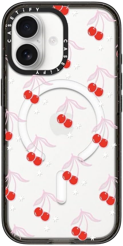 CASETiFY Impact iPhone 17 Case [Slim/Compatible with Magsafe / 8.2 ft. 4X Military Grade Drop Protection] - Sweet Days - Clear Black