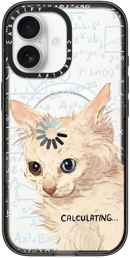 CASETiFY Impact iPhone 17 Case [Slim/Compatible with Magsafe / 8.2 ft. 4X Military Grade Drop Protection] - Calculating... - Clear Black
