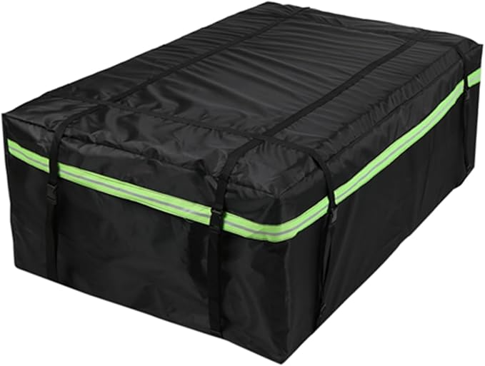 Car Roof Bag 425L/486L, Rooftop top Cargo Carrier Bag with Night Reflective Strip Universal Luggage Bag Storage Cube Bag for Travel Camping (L)