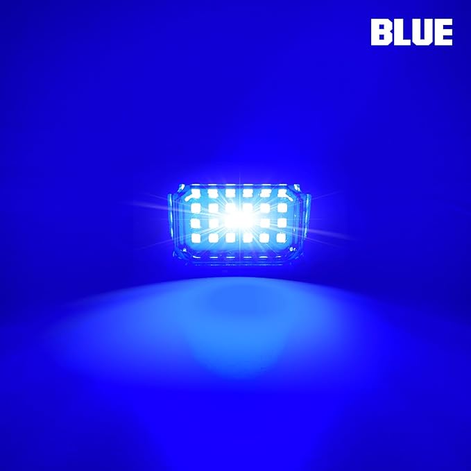 4 Pods Blue Rock Light LED Waterproof Neon Trail Rig Lamp Underglow Lights for Car Truck Motorcycle SUV ATV UTV (Blue)