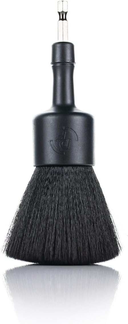 Detail Factory - Large Flat Top Drill Brush – Soft Bristle Drill Brush Attachment for Car Detailing, Carpet & Upholstery Cleaning, Power Scrubber for Drill