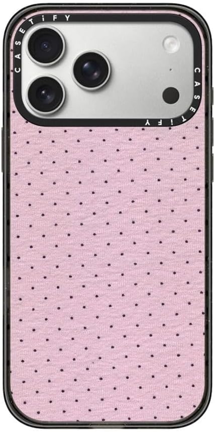 CASETiFY Impact iPhone 17 Pro Max Case [Slim/Compatible with Magsafe / 8.2 ft. 4X Military Grade Drop Protection] - Vintage Geometric Abstract Pink - Clear Black