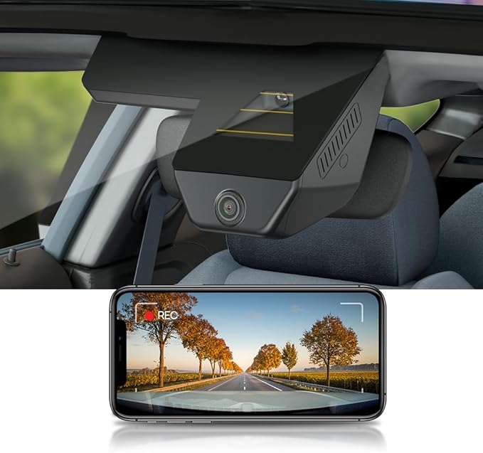 Fitcamx 4K Dash Cam Suitable for Ford Bronco 2025-2026 & Bronco Rapor (HD2-D8300), OEM Factory Look, 2160P UHD Video, Built-in WiFi & APP, Loop Recording, Collision Detction, Plug & Play, 64GB Card