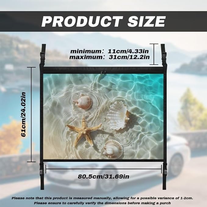 Starfish Shells Car Roof Storage Bag Car Organizer for Car Seat All Car Storage Organizer One-Size-Fits Car Travel Accessories