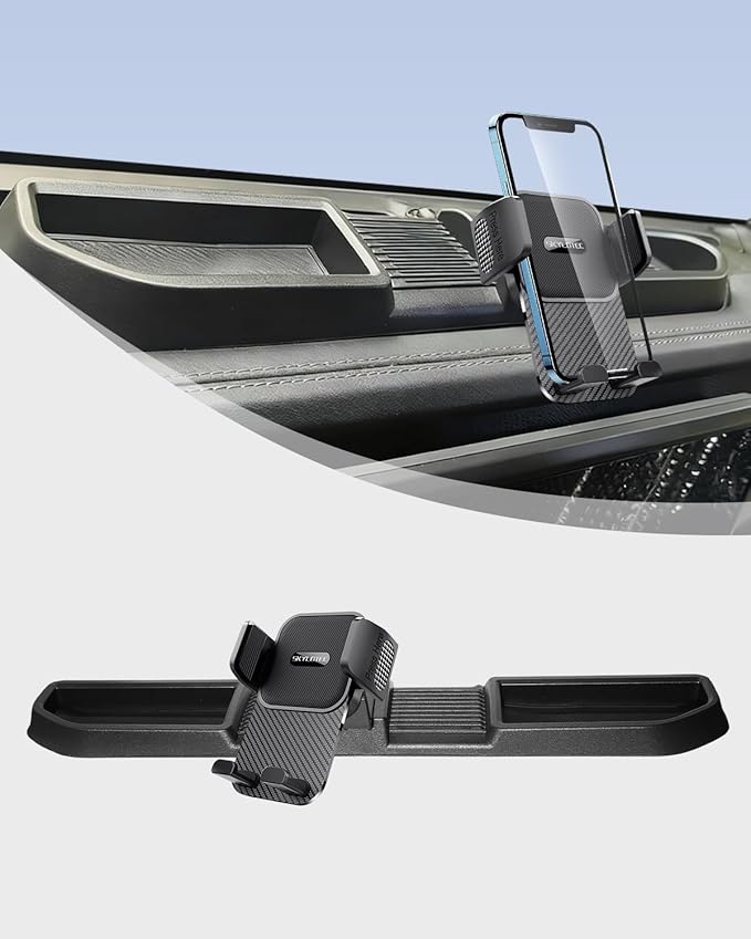 SKYLOTEC Phone Holder for Jeep Wrangler JL JLU/Gladiator JT 2024 2025 Accessories Automobile Cradles Phone Mount, Dashboard Mount Dash Tray Not Block Air Vent (2024+ 4X4, Not for 4XE)