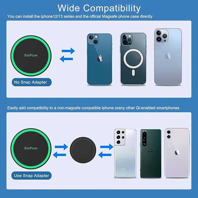 Magnetic Wireless Car Charger Mount Compatible with Magsafe iPhone 15/ iPhone 14/iPhone 13, Fast Charging Air Vent Magnet Accessories Car Phone Holder