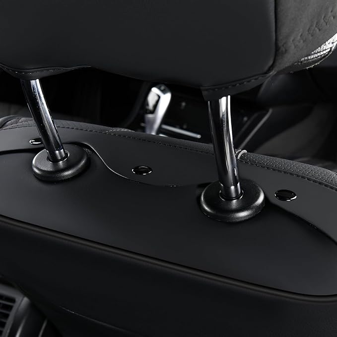 FLORICH Leather Automotive Seat Covers, Waterproof Seat Covers, Black Front Car Seat Cover, Full Coverage Car Seat Covers 2 Pack Car Seat Cushion Protector Universal Fit for Most Cars SUV Trucks