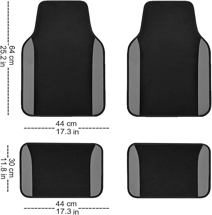 Flying Banner Car Seat Covers Front Seats Rear Bench Polyester car seat Protectors Easy installations Rear Bench Split Classic Man Lady Truck (Full Set - Low Back - Combo Pack, Black Gray)