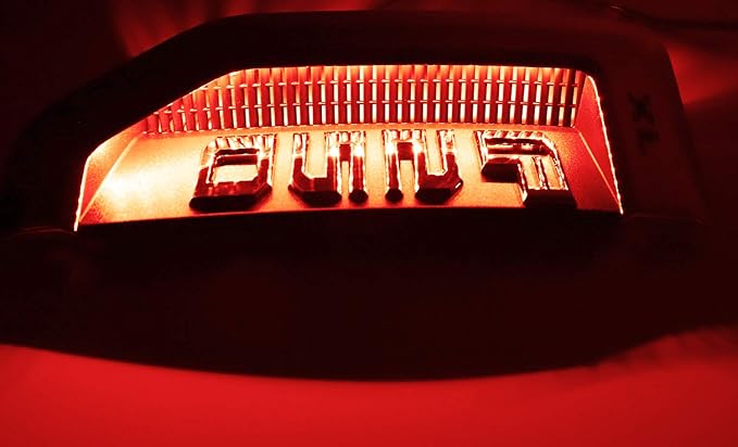 iJDMTOY Sports Red LED Background Illumination Kit Compatible with 2017-2021 Ford F250 F350 F450 Super Duty Side Fender Chrome Emblem