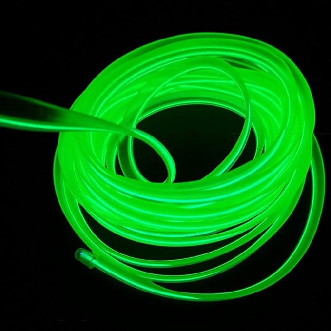 ABALDI El Wire Neon Light, Car Interior LED Lights for Xmas Halloween Christmas Car Interior Decoration(3m/9ft, Fluorescent Green)