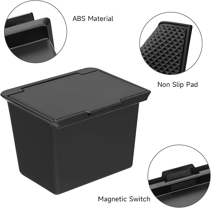 YOJOJOCO Center Console Coin Box Organizer Compatible with Toyota 2016-2020 2021 2022 2023 Tacoma Accessories ABS Material Insert Cup Holder Storage Box