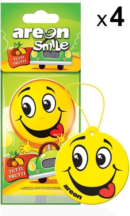 AREON Smile I Design Hanging Car Air Freshener I Assorted Scents (24 Pack)