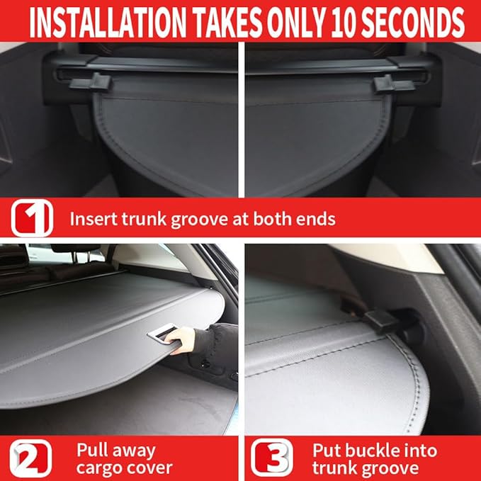Marretoo for Hyundai Tucson Cargo Cover 2022 2023 2024 2025 Black Retractable Trunk Cover for Hyundai Tucson Accessories
