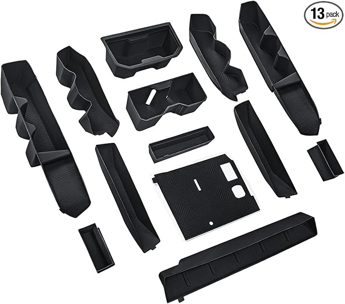 Interior Silicone Liner Insert Custom Fit for Tacoma 2024-2026, Silicone Organizer Tray for Tacoma Gen 4th Double Cab only - Fully Covered - for Tacoma Accessories