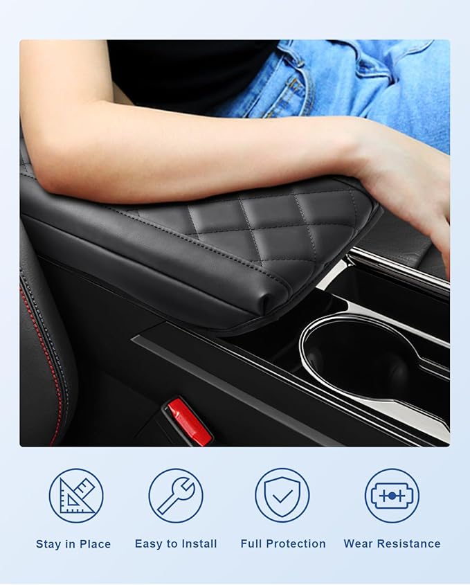 CDEFG for 2025 2026 Chevy Equinox Center Console Cover for Chevy Equinox 2025 2026 Accessories Armrest Cover 2025 Equinox Middle Console Pad Arm Rest Cushion