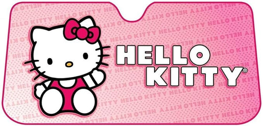 Plasticolor 003681R01 Hello Kitty Sanrio Accordion Style Car Truck SUV Front Windshield Sunshade, 27" X 58"
