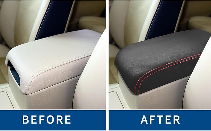 Compatible with Center Console Armrest Cover for Toyota Camry 2012 2013 2014 2015 2016 2017 Leather Arm Rest Storage Box Lids Cushion Protector Pad