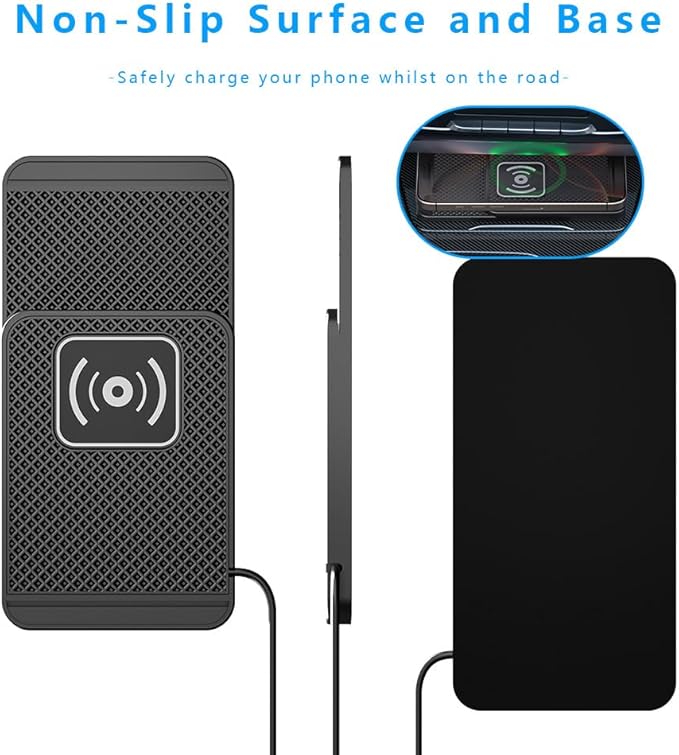 Wireless Charging Pad for Car for Honda HR-V 2016-2026, Non-Slip Type C/USB 20W Fast Phone Charging Pad DIY Trim-to-Fit No Interior Damage,A&USB