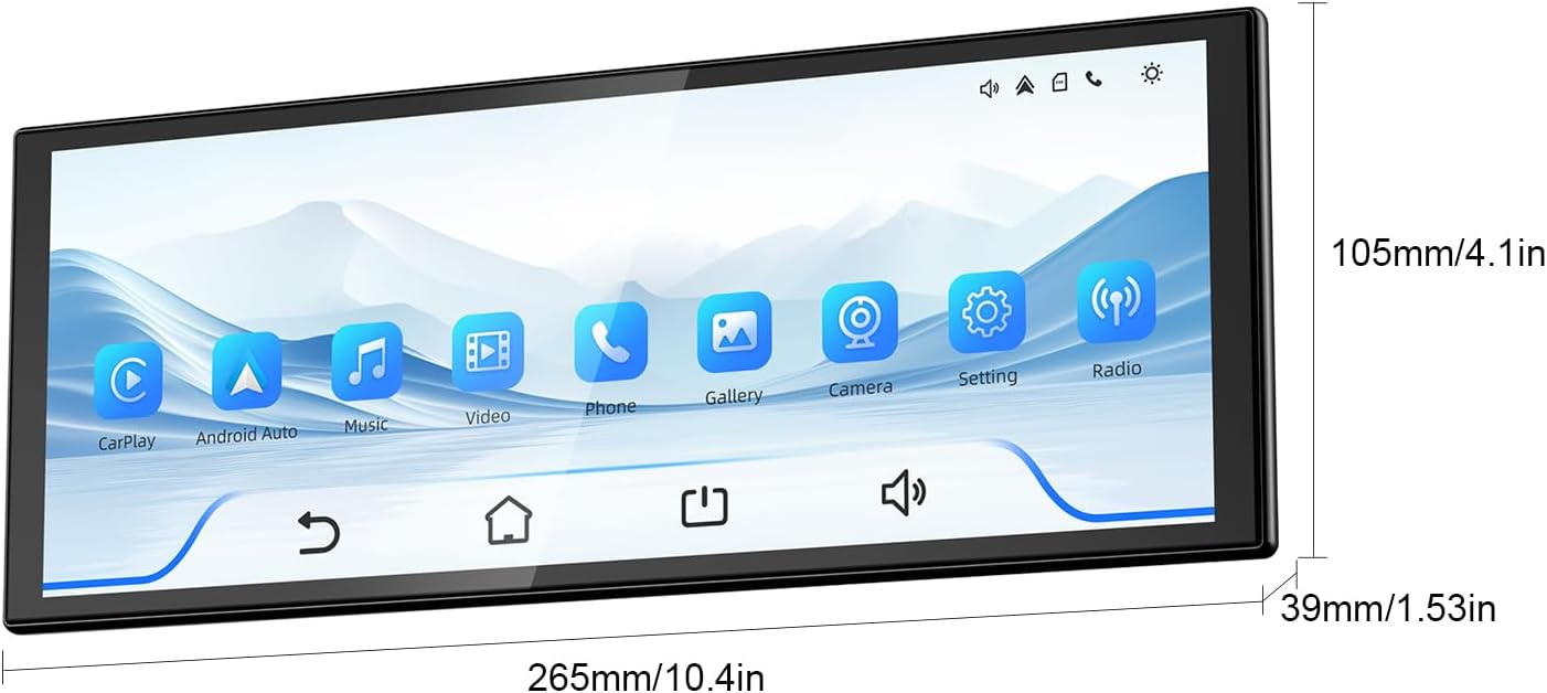 INNOVV V1 10.3" Wireless CarPlay & Android Auto, for Cars Without Factory CarPlay, True Plug & Play Magnetic Detachable, HD IPS Display, GPS Navigation, Fits All Cars