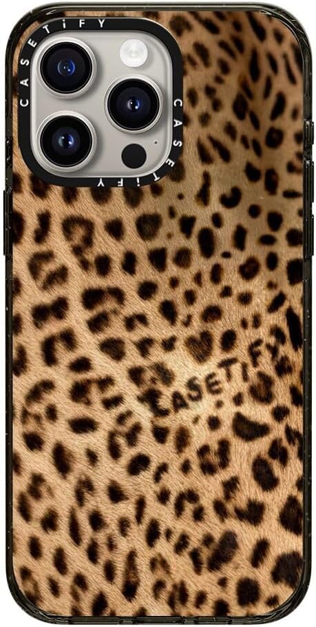 CASETiFY Impact iPhone 15 Pro Max Case [Slim/Compatible with Magsafe / 8.2 ft. 4X Military Grade Drop Protection] - Jaguar - Clear Black